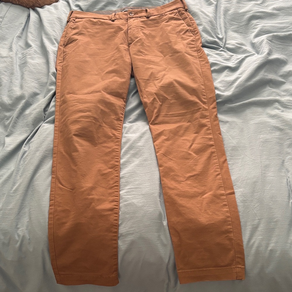 Express Men's Light Brown/Tan Skinny-Fit Chinos Hyperstretch - W31, L32